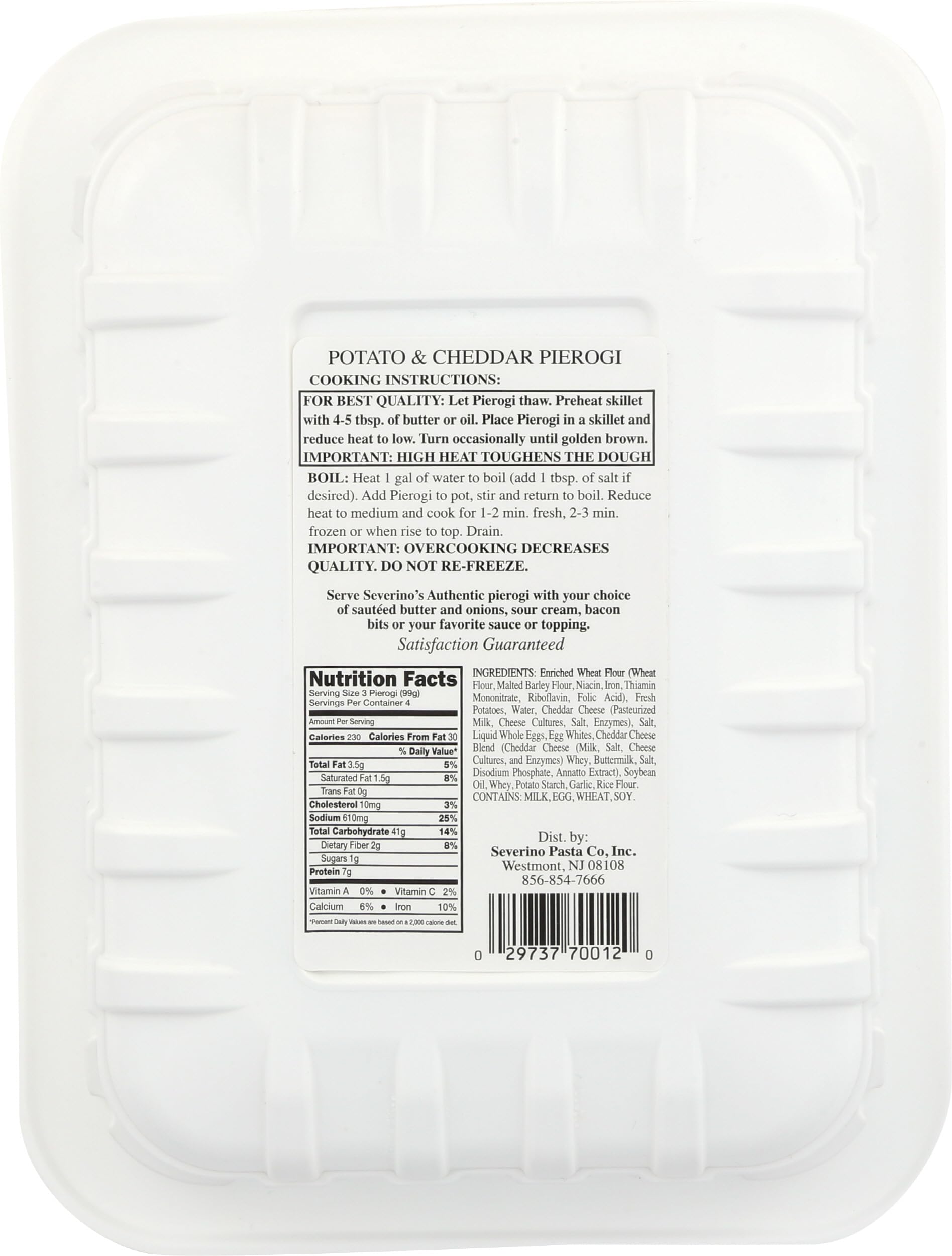 Severino, Pierogi Potato Cheddar, 14 Ounce