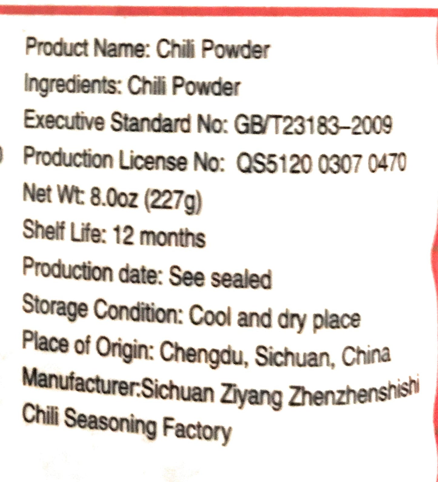 Chun Zhi Wei Chili Powder 8 Oz(2 Pack)