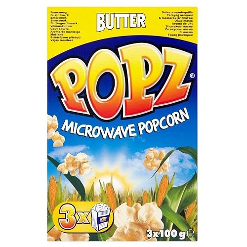 Popz Microwave Popcorn - Butter (3x100g) - Pack of 2