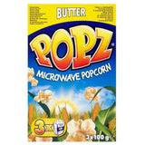 Popz Microwave Popcorn - Butter (3x100g) - Pack of 2