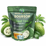 Heart of Islands KOSHER & HALAL Certified Soursop Tea Bags (1g Each) | 20 Tea Bags | Premium Guyabano (Graviola) Leaves from the Philippines | Organic