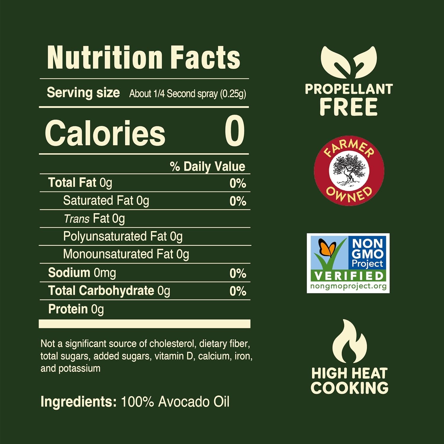Pompeian 100% Avocado Oil Cooking Spray - 5 Fl Oz - No Propellants - High Heat Olive Oil for Cooking - Mild Nutty Flavor for Stir Fry, Roasting & Grilling