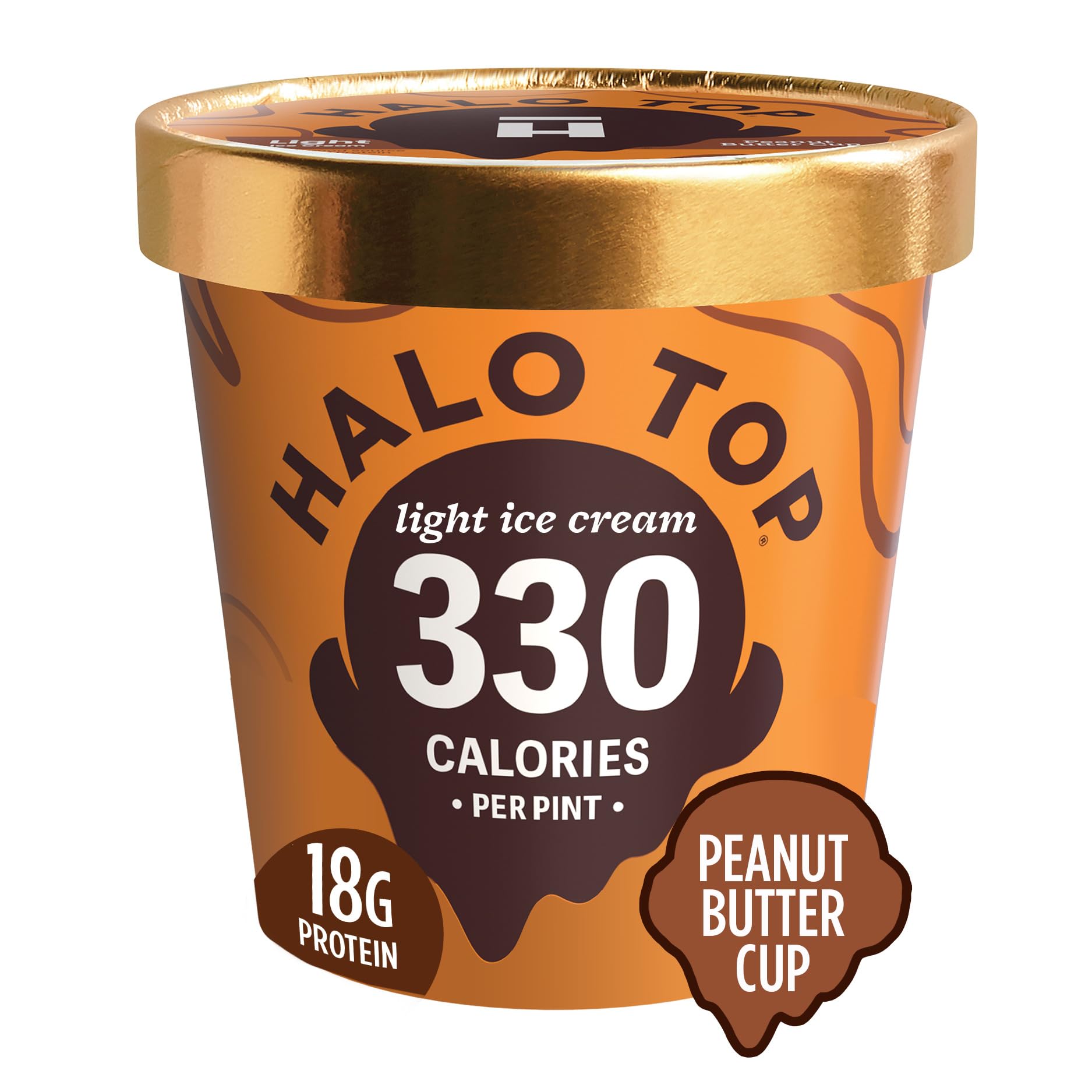 Halo Top Creamery, Peanut Butter Cup, 16 oz (Frozen)