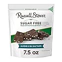 RUSSELL STOVER Sugar Free Dark Chocolate Almond & Sea Salt Bark, 7.5 oz bag (? 24 pieces)