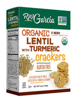 RW Garcia Organic Lentil & Turmeric Crackers, Gluten Free, 5.5oz Boxes, 6 Pack