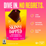 SkinnyDipped Dark Chocolate Salted Caramel Bites, 3.17oz Bags | 4 Pack