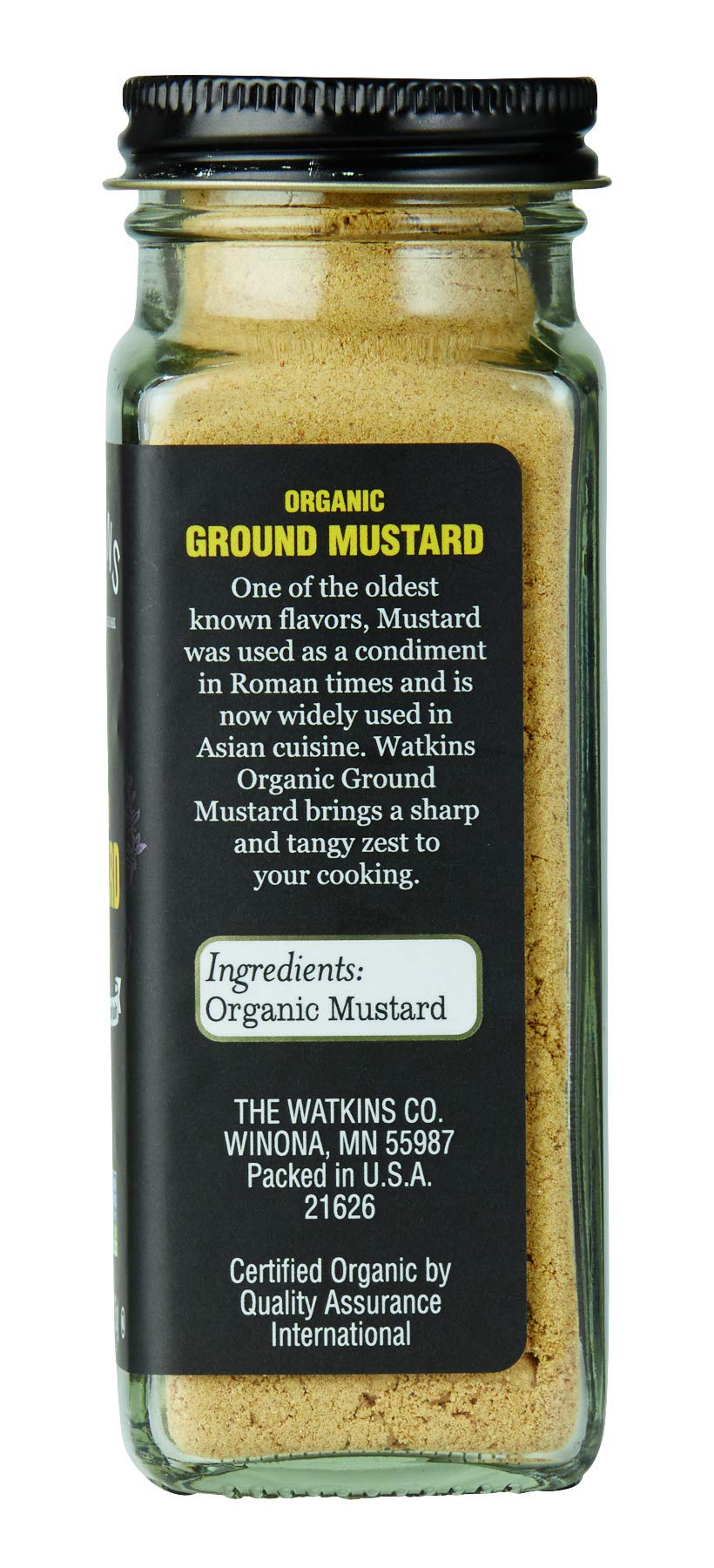 Watkins Gourmet Organic Spice Jar, Ground Mustard, 2.6 oz