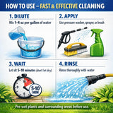Theochem OXYPro Total Wash Outdoor Cleaner Concentrate for Pressure Washer - House Wash for Vinyl Siding, Deck, Concrete Driveway, Roof - Makes 32