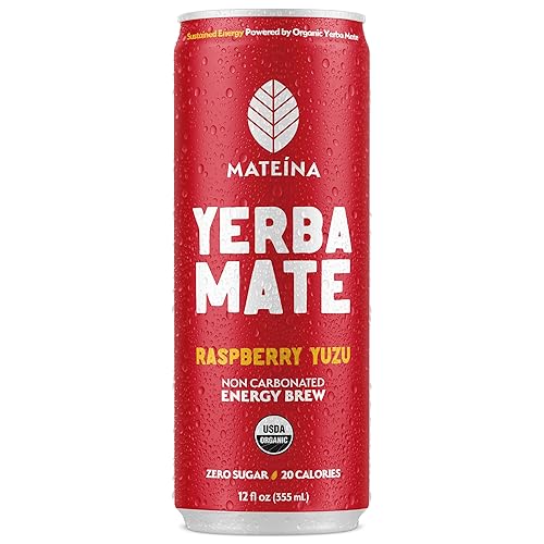 Mateina Organic Raspberry Yuzu Yerba Mate, 12 FZ