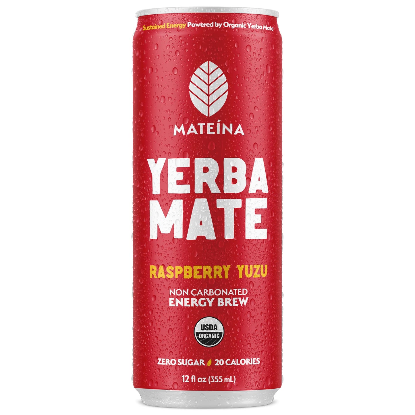 Mateina Organic Raspberry Yuzu Yerba Mate, 12 FZ