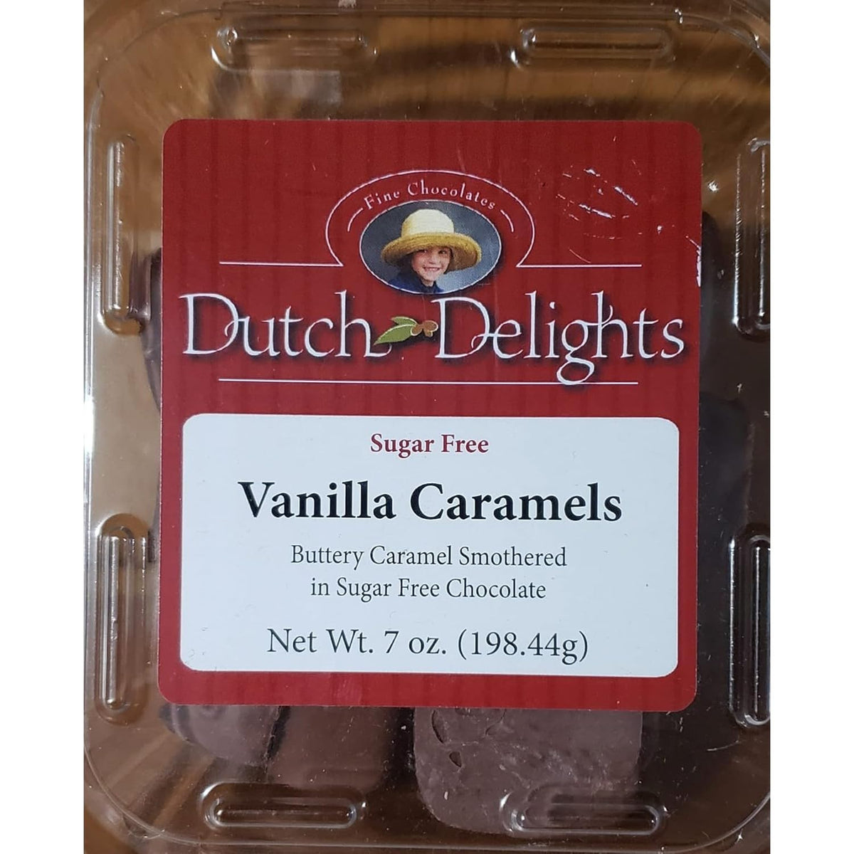 Walnut Creek Dutch Delights Sugar Free Chocolate Vanilla Caramels, Pack of Three 7-ounce Containers