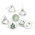 Big Dot of Happiness Boho Botanical - Greenery Party Round Candy Sticker Favors - Labels Fit Chocolate Candy (1 Sheet of 108)