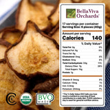 Bella Viva Organic Dried Pears, 1.5 lb - California-Grown, Upcycled Fruit - No Sugar Added, No Sulfites - Soft & Chewy Dehydrated Pears - Single