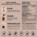 Mushroom Coffee by Bloomable Premium Instant Coffee with Lion's Mane, Reishi, Chaga Mushroom Extracts | Improve Focus, Memory, & Immunity | 30