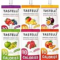 Tastelli Konjac Jelly Variety Pack (18 Pouches) - 1000 mg Collagen + Vitamin C + Antioxidants - 10 Calories, Vegan, Zero Sugar - Healthy Drinkable