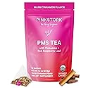 Pink Stork Organic PMS Tea for Hormone Balance, Mood Swings, Bloating, and Period Regularity - 8 Herbs - Vitex, Red Raspberry Leaf, Chamomile