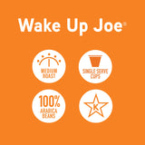 Joe Knows Coffee Single Serve Cups Pods and Capsules, Wake Up Joe, 48 Count