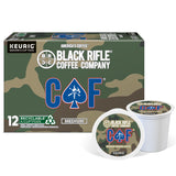 Black Rifle Coffee Company CAF, 12 Count, Medium Roast K Cups - Single Serve K Cups Coffee Pods - Kcup Pods Compatible with Keurig 1.0 & 2.0 - Made