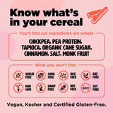 Three Wishes Grain-Free Protein Breakfast Cereal, 8g Protein and 3g Fiber - Healthy, Low-Sugar Breakfast Cereal, Gluten Free, Vegan-Friendly, Non-GMO