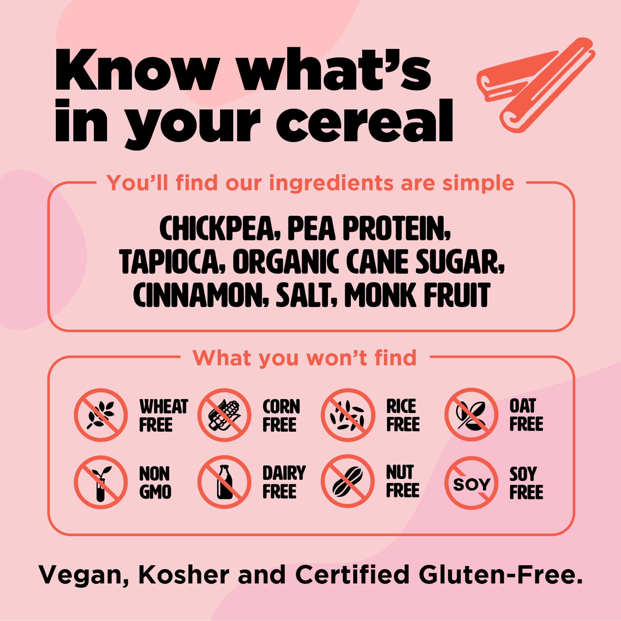 Three Wishes Grain-Free Protein Breakfast Cereal, 8g Protein and 3g Fiber - Healthy, Low-Sugar Breakfast Cereal, Gluten Free, Vegan-Friendly, Non-GMO