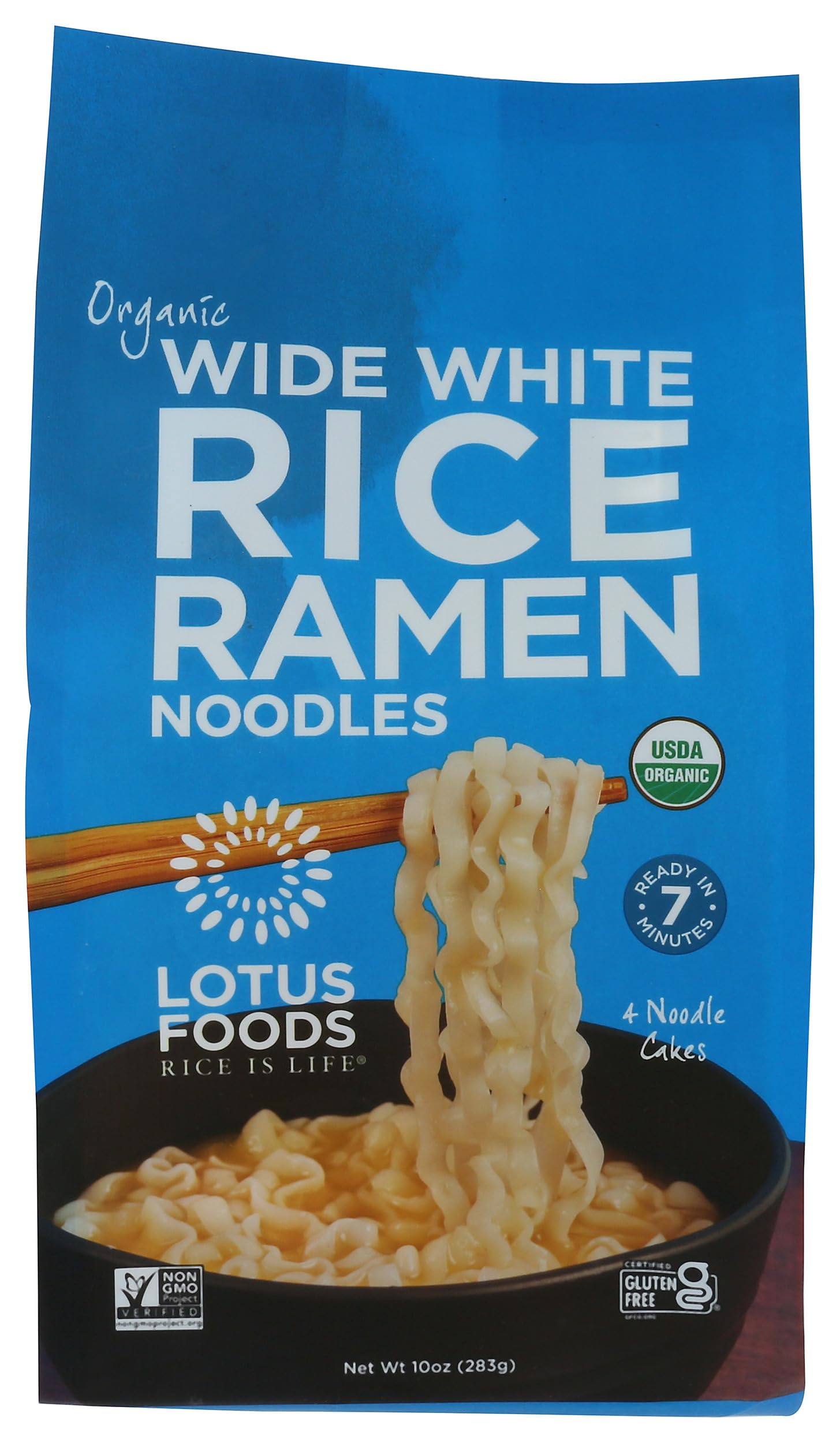 LOTUS FOODS Organic White Rice Ramen 4pk, 10 OZ
