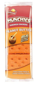 Munchies Cracker Sandwiches, Peanut Butter On Cheese, 136.32 Ounce (Pack of 96)