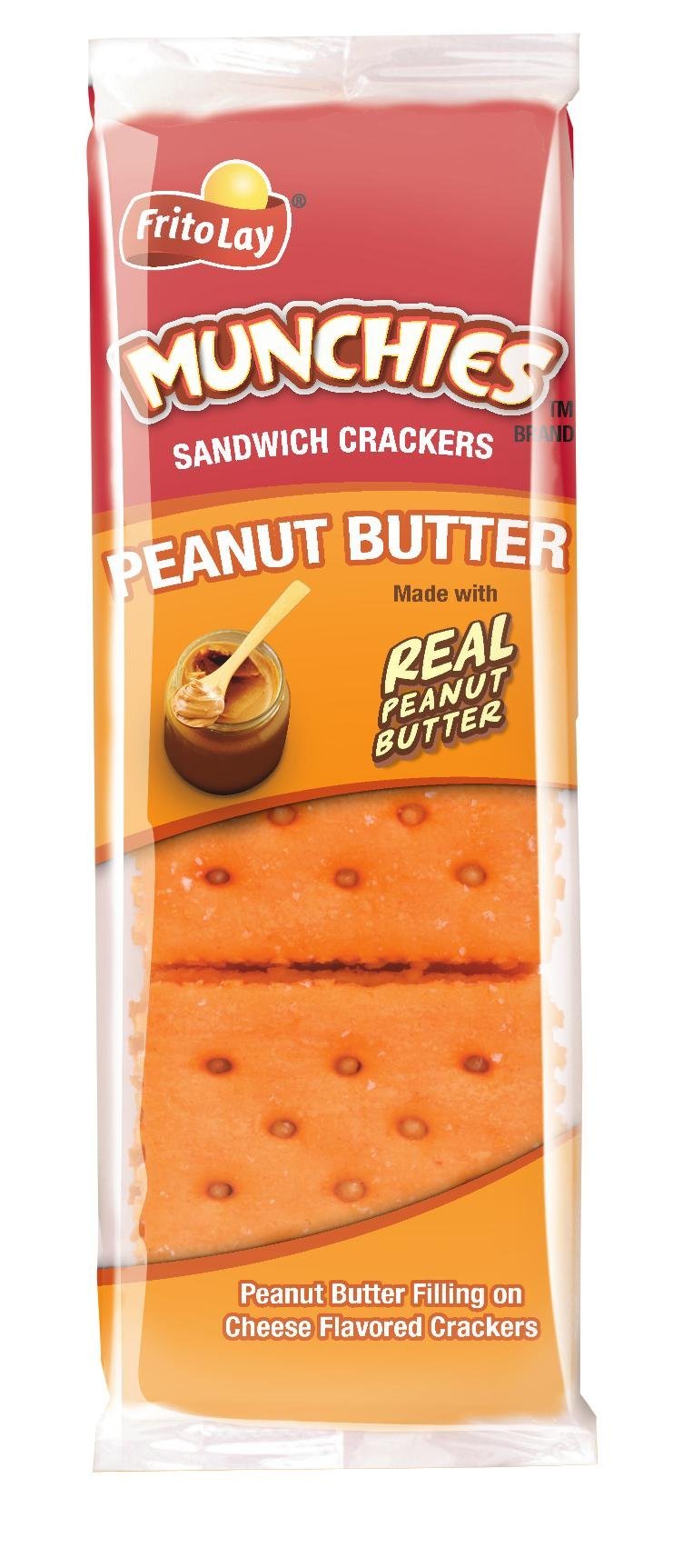Munchies Cracker Sandwiches, Peanut Butter On Cheese, 136.32 Ounce (Pack of 96)
