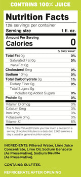 Lucy’s Family Owned - 100% Lime Juice Gallon 128fl oz.