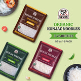 52USA USDA Organic Konjac Shirataki Noodle, Low Carb Pasta 52.8 Oz, 6 Pack 3 Variety-Angel Hair, Fettuccine, Spaghetti Noodles, Keto and Paleo