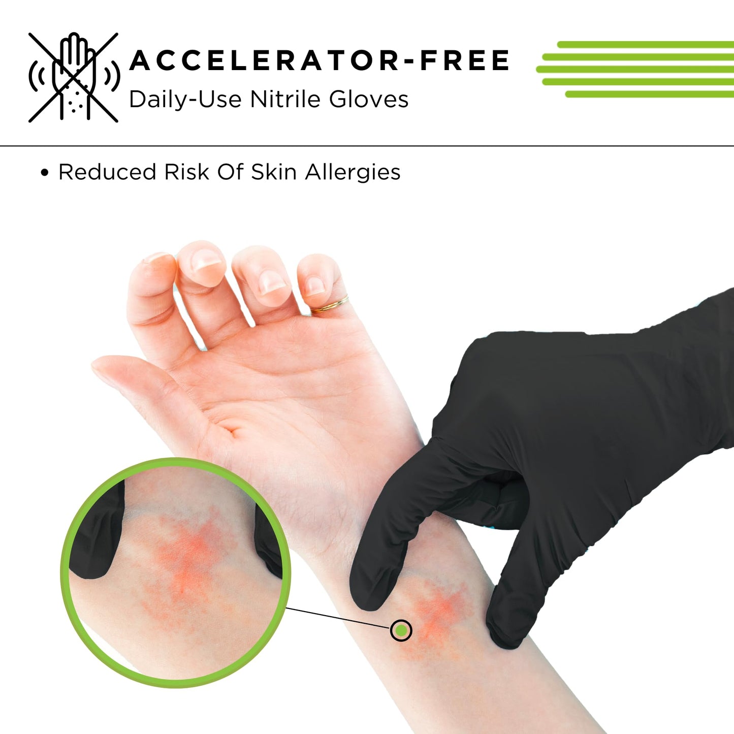 SHOWA 7700PFT Sustainable EBT Latex-Free, Powder-Free, Accelerator-Free, Nitrile Disposable Single Use Safety Gloves, 4 Mil, 9.5" Length, Medium (1