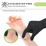 SHOWA 7700PFT Sustainable EBT Latex-Free, Powder-Free, Accelerator-Free, Nitrile Disposable Single Use Safety Gloves, 4 Mil, 9.5" Length, Medium (1