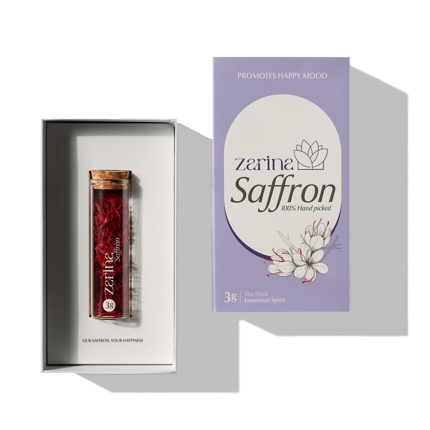 Zarina Saffron Threads - Premium Grade A+ | Handpicked & 100% Pure (3 grams)