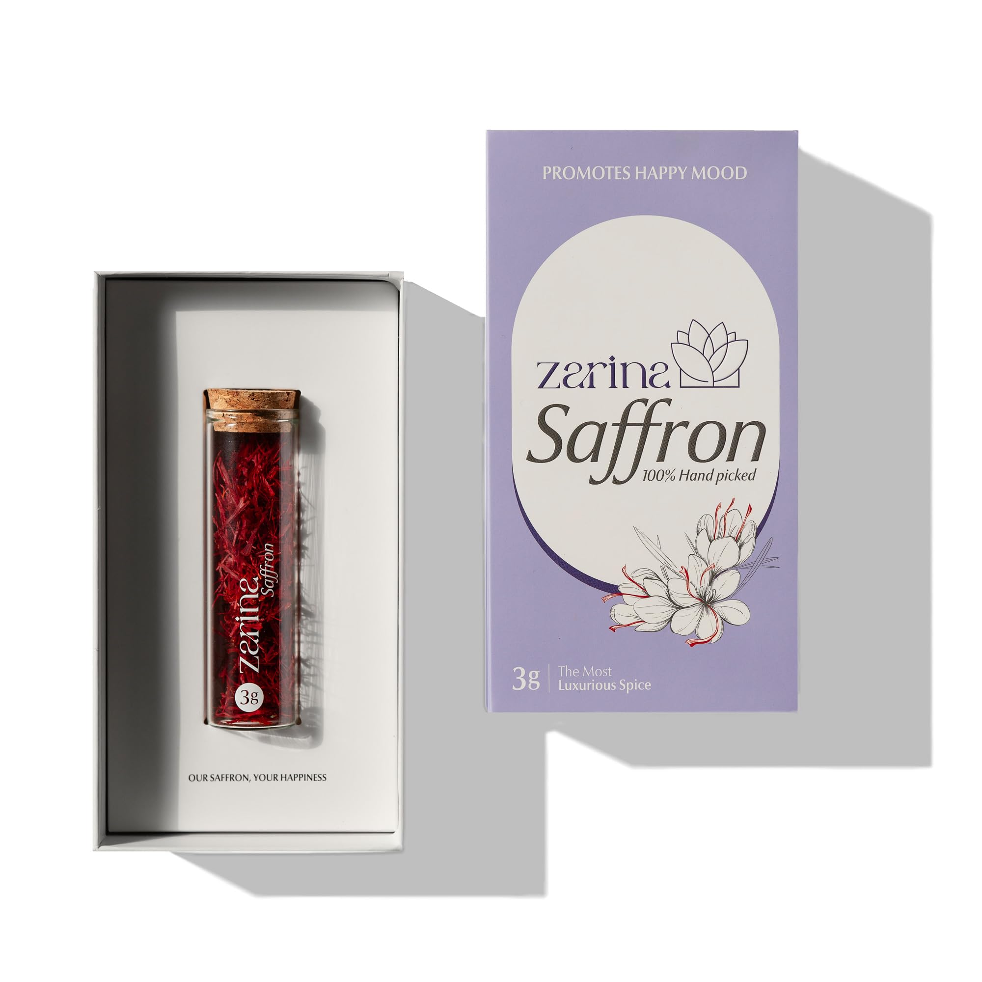 Zarina Saffron Threads - Premium Grade A+ | Handpicked & 100% Pure (3 grams)