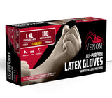 Medline Venom Powdered Latex Multi-Purpose Disposable Gloves, One-Size, 100 Count