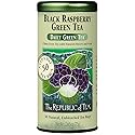 The Republic of Tea - Black Raspberry Green Tea, 50 Tea Bags, Tin | Flavored Berry Tea | Caffeinated