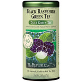 The Republic of Tea - Black Raspberry Green Tea, 50 Tea Bags, Tin | Flavored Berry Tea | Caffeinated