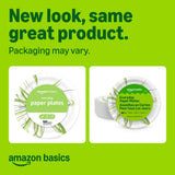 Amazon Basics Everyday Paper Plates, 10 Inch, Disposable, 100 Count, Packaging May Vary