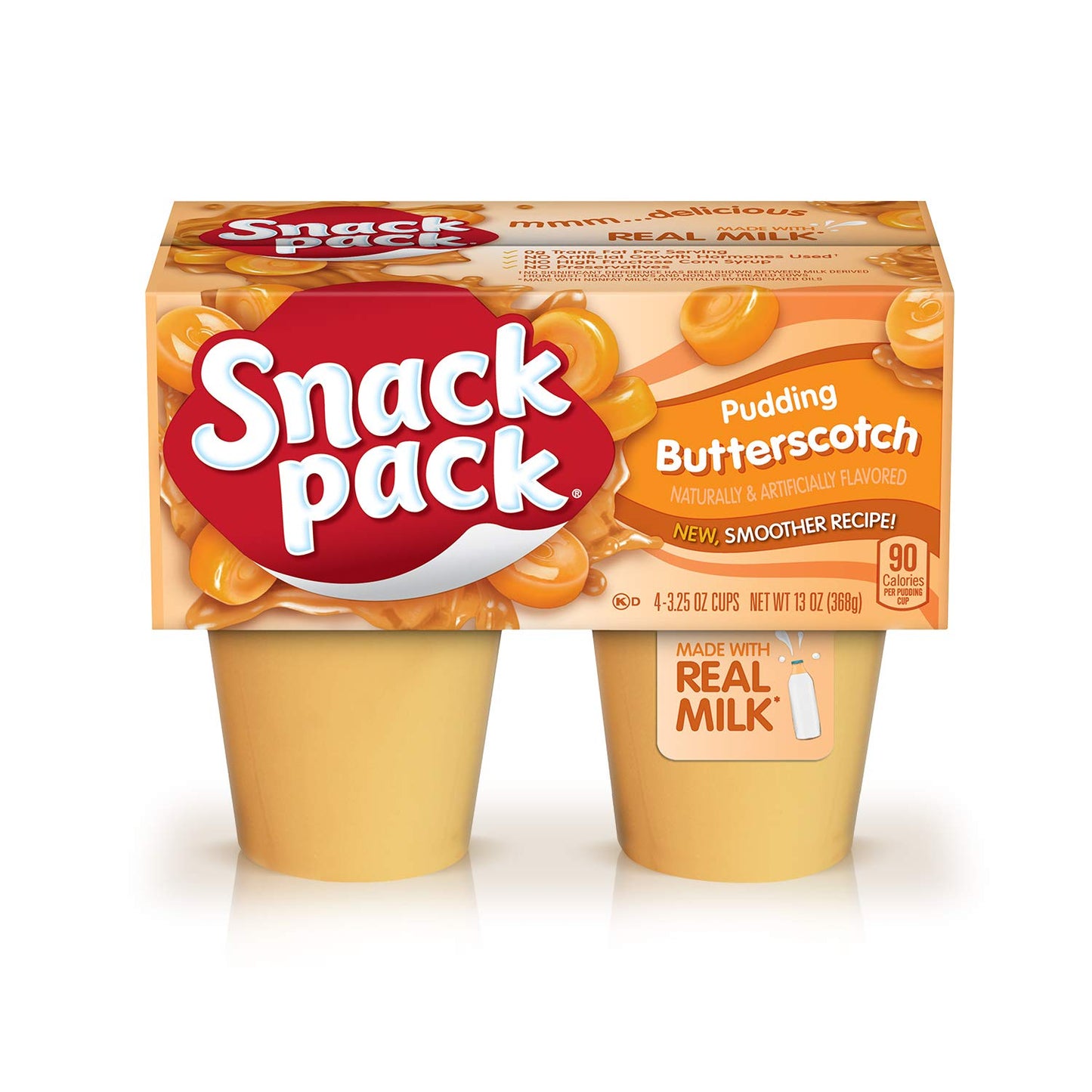 Snack Pack Butterscotch Flavored Pudding Cups, 3.25 oz., 4-Count