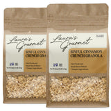 Laura's Gourmet Granola - Sinful Cinnamon Crunch - Gluten, Soy & Dairy Free - Organic Agave, Cinnamon & Pure Ground Vanilla, Vegan, Chef's Trifecta