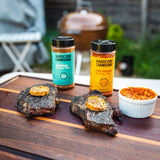 Hardcore Carnivore Hot Honey Butter Mix (12.5 oz Shaker) Texas-Made Seasoning Blend for Sweet and Spicy Compound Butter