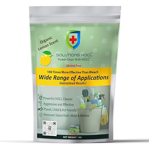Solution HOCL Powder 10 one gram Individually Packaged Single use packets - (10 grams of total active ingredients) One Gram Packet Makes 1 Gallon (128