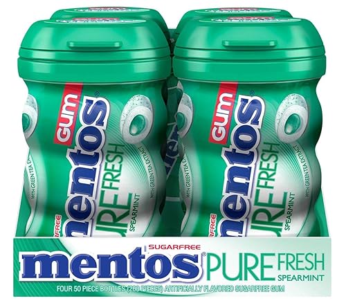 Product of Mentos Pure Fresh Spearmint Gum 4 pk./50 ct. [Biz Discount]