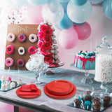 WYQJHKV Red Party Supplies Set Include Red Paper Plates and Napkins party supplies,Severs 25 Guests Dessert Plates,Disposable Cake Plates Paper Plate