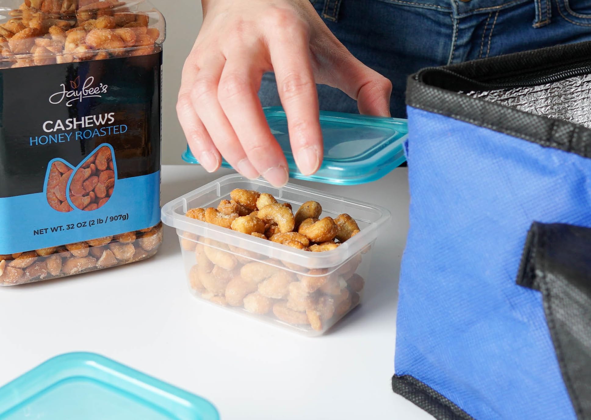Honey Roasted Cashews - 32 oz Reusable Container | Gourmet Nuts Coated with Sweet & Natural Honey | Roasted to Perfection | Healthy Everyday Snack |