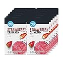 Amazon Brand - Happy Belly Drink Mix Singles, Strawberry with Caffeine, 1.1 Ounce, 120 Count (12 Packs of 10) (Previously Solimo)