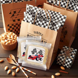 Race Car Themed Cookies Party Favors | Individually Wrapped 24 Pack Bulk | for Kids Birthday Treats | Red Black White Raceway Race Track Black White
