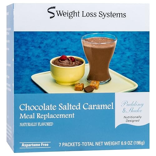 Weight Loss Systems Chocolate Salted Caramel Protein Pudding & Shake | 15g Protein, 100 Calories | Low Carb, Low Fat, Aspartame Free | Kosher, Vitamin