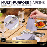 Dinner Napkins Disposable Guest Towels, Lavender Beverage Napkins Soft and Absorbent Paper Napkins Dinner Size for Party, Wedding, 8” x 4.5” 2 Ply