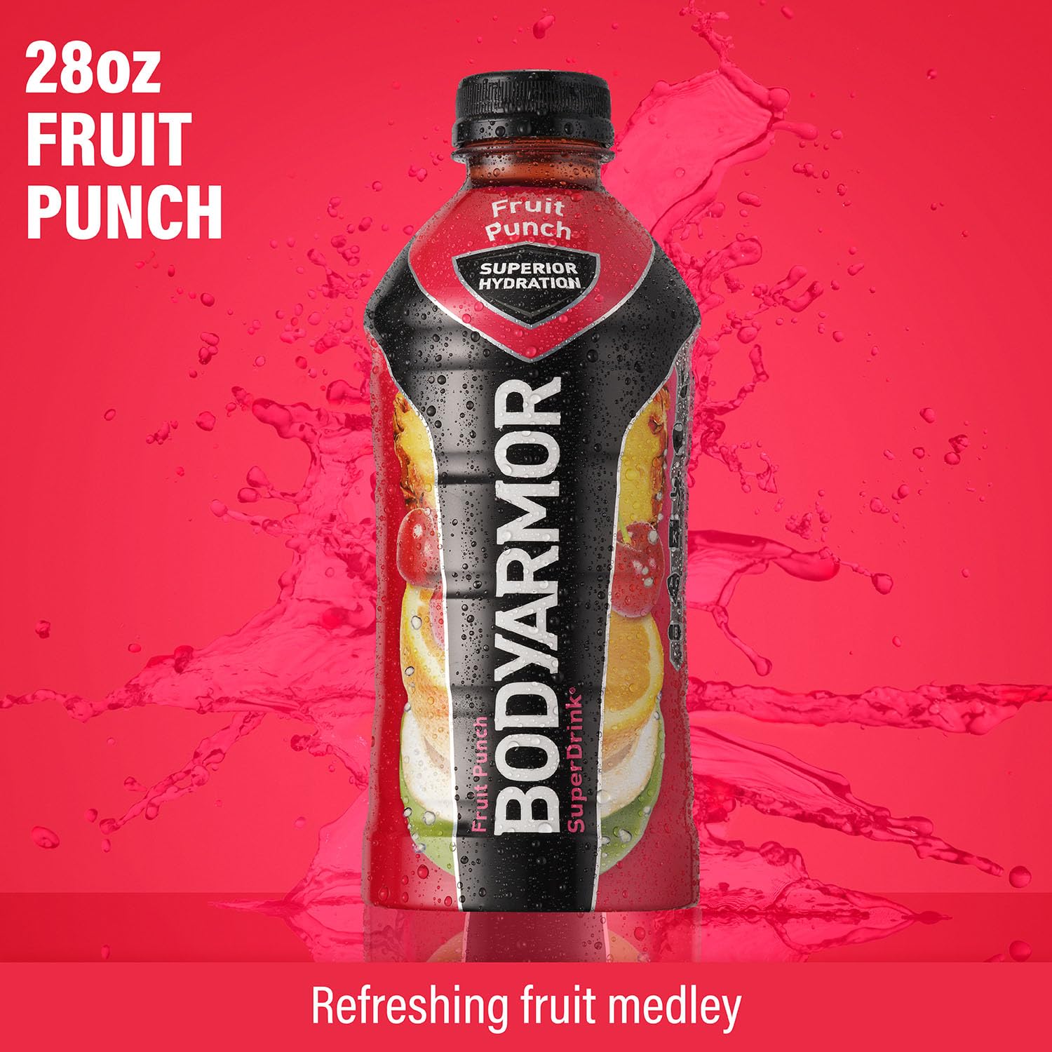 BODYARMOR Sports Drink Sports Beverage, Fruit Punch, Coconut Water Hydration, Natural Flavors With Vitamins, Potassium-Packed Electrolytes, Perfect