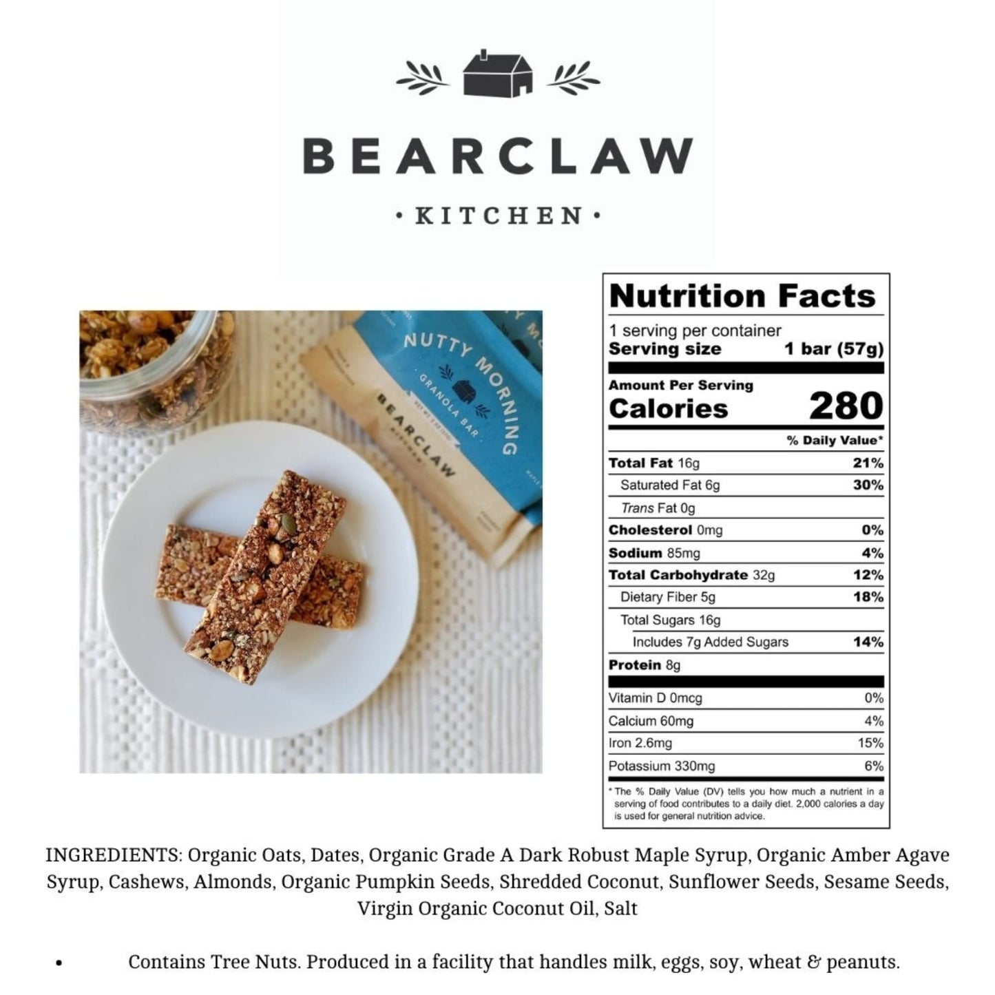Bearclaw Kitchen Granola Bar Sampler Pack | Nutty Morning, Chocolate Hour, Pistachio'Clock | No Refined Sugar, Simple Ingredients, Freshly Baked (2